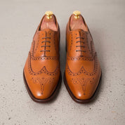 Men's Tan Wingtip Leather Oxfords — Dingley — Dingley