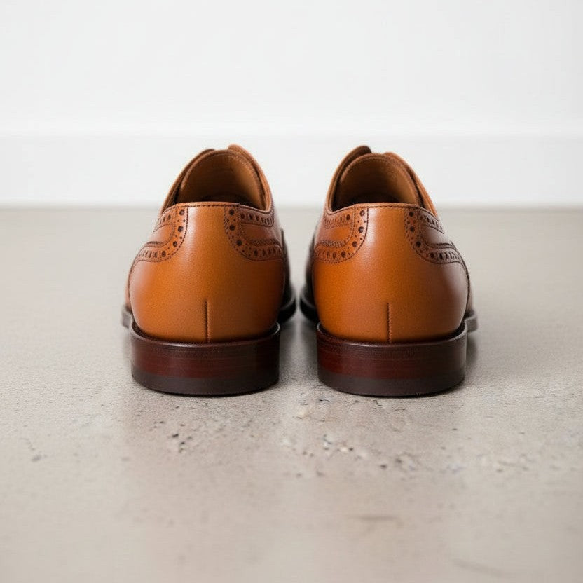 Men's Tan Wingtip Leather Oxfords — Dingley — Dingley