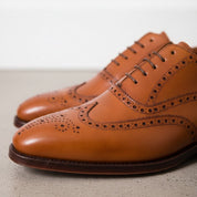 Men's Tan Wingtip Leather Oxfords — Dingley — Dingley