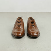 Men's Brown Alligator-Embossed Leather Oxfords — Kimpton