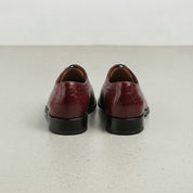 Men's Burgundy Alligator-Embossed Leather Oxfords — Kimpton