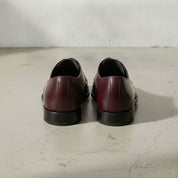 Men's Burgundy Cap-Toe Leather Derbys — Goldney