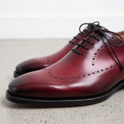 Men's Burgundy Wingtip Brogue Leather Oxfords — Harling — Harling