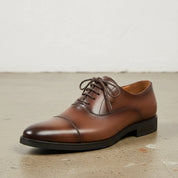 Brown Cap-Toe Leather Oxfords — Aspinall — Aspinall