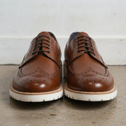 Men's Brown Wingtip Leather Derby Brogues — Bingham