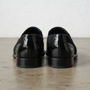 Men's Black Wingtip Leather Loafers — Kettering