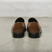 Men's Brown Wingtip  Leather Loafers — Kettering