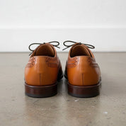 Men's Tan Cap-Toe Brogue Leather Oxfords — Earlham — Earlham
