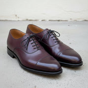 Men's Burgundy Cap-Toe Leather Oxfords — Alton — Alton