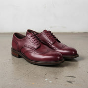 Men's Burgundy Wingtip Leather Derbys — Pollard