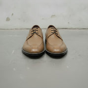 Men's Tan Apron-Toe Leather Derby Shoes — Falkirk
