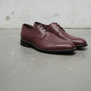 Men's Burgundy Apron-Toe Leather Derby Shoes — Falkirk — Falkirk