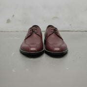 Men's Burgundy Apron-Toe Leather Derby Shoes — Falkirk — Falkirk