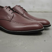 Men's Burgundy Apron-Toe Leather Derby Shoes — Falkirk — Falkirk