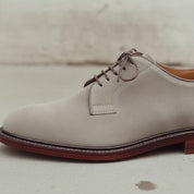 Men's Light Gray Suede Plain-Toe Derby Shoes — Andrewes
