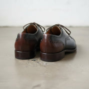 Men's Dark Green and Brown Cap-Toe Leather Oxfords — Bunting — Bunting