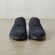 Navy Blue Wingtip Suede Derby — Hobart