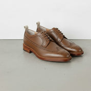 Men's Brown Wingtip Leather Derby Brogues — Arkendale