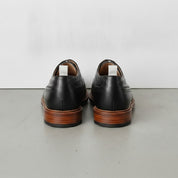Men's Black Wingtip Leather Derby Brogues — Arkendale