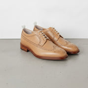 Men's Tan Wingtip Leather Derby Brogues — Arkendale — Arkendale