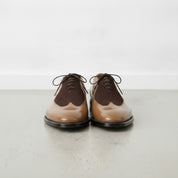 Men's Tan and Dark Brown Leather Oxfords — Edbrook
