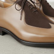 Men's Tan and Dark Brown Leather Oxfords — Edbrook