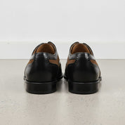 Men's Black and Brown Spectator Wingtip Suede and Leather Oxfords — Caulfield
