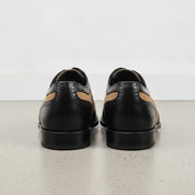 Men's Black and Tan Spectator Wingtip Suede and Leather Oxfords — Caulfield