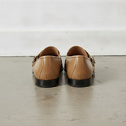 Men's Dark Tan Plain-Toe Leather Monk Strap Shoes — Bindon — Bindon