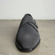 Men's Dark Gray Suede Monk Strap Dress Shoes — Balderton — Balderton