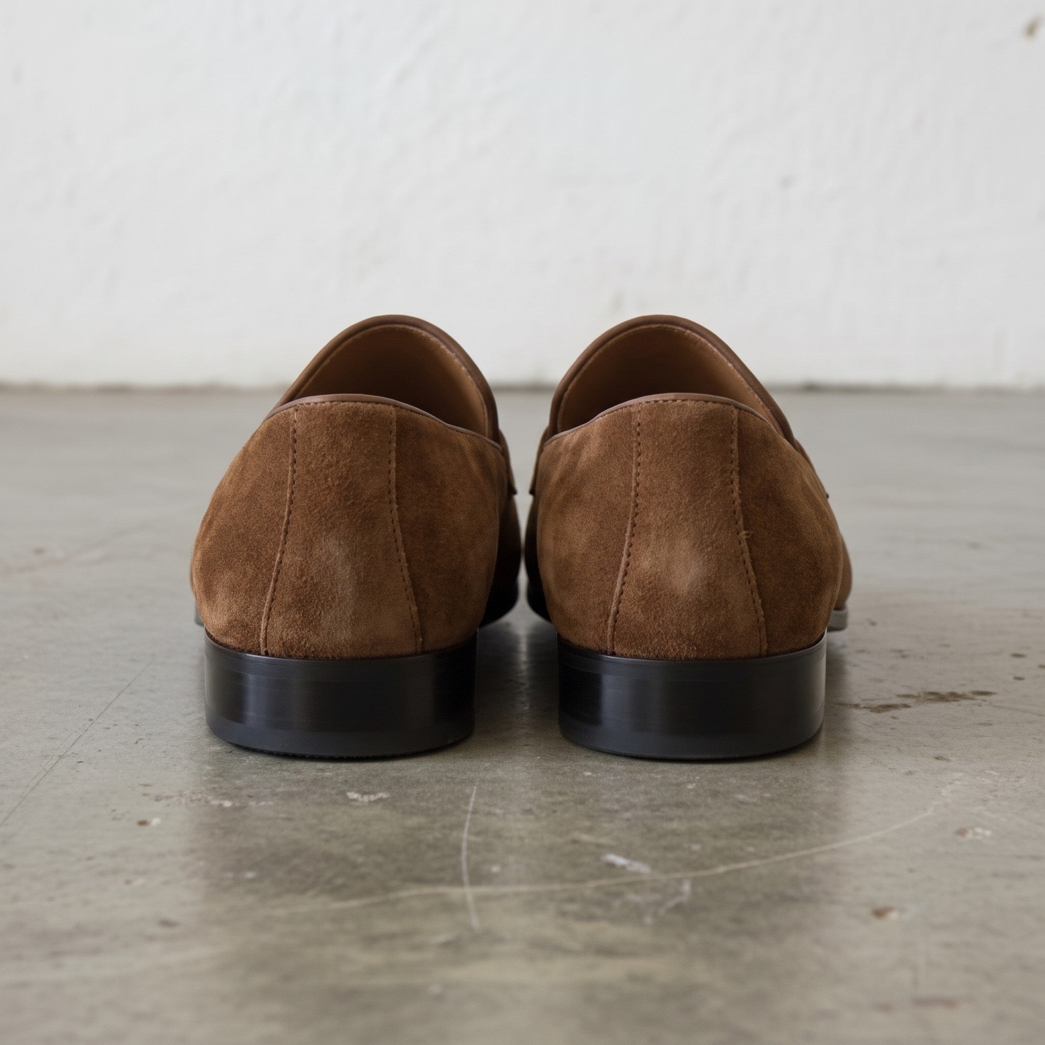 Men's Brown Embroidered Suede Loafers — Stratford