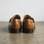 Men's Brown Wingtip Leather Monk Shoes — Hobday — Hobday