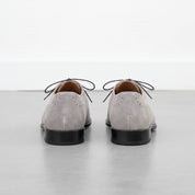 Men's Light Gray Cap-Toe Suede Brogue Oxfords — Mowbray