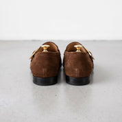 Men's Brown Apron-Toe Suede Monk Strap Loafers — Tipton — Tipton