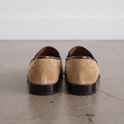 Men's Tan Suede Apron-Toe Loafers — Carron