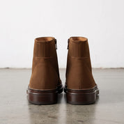 Men's Brown Plain-Toe Suede Ankle Boots — Gresham — Gresham