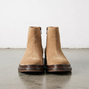 Men's Tan Plain-Toe Suede Ankle Boots — Gresham