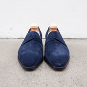 Men's Navy Blue Suede Loafers — Hamley — Hamley