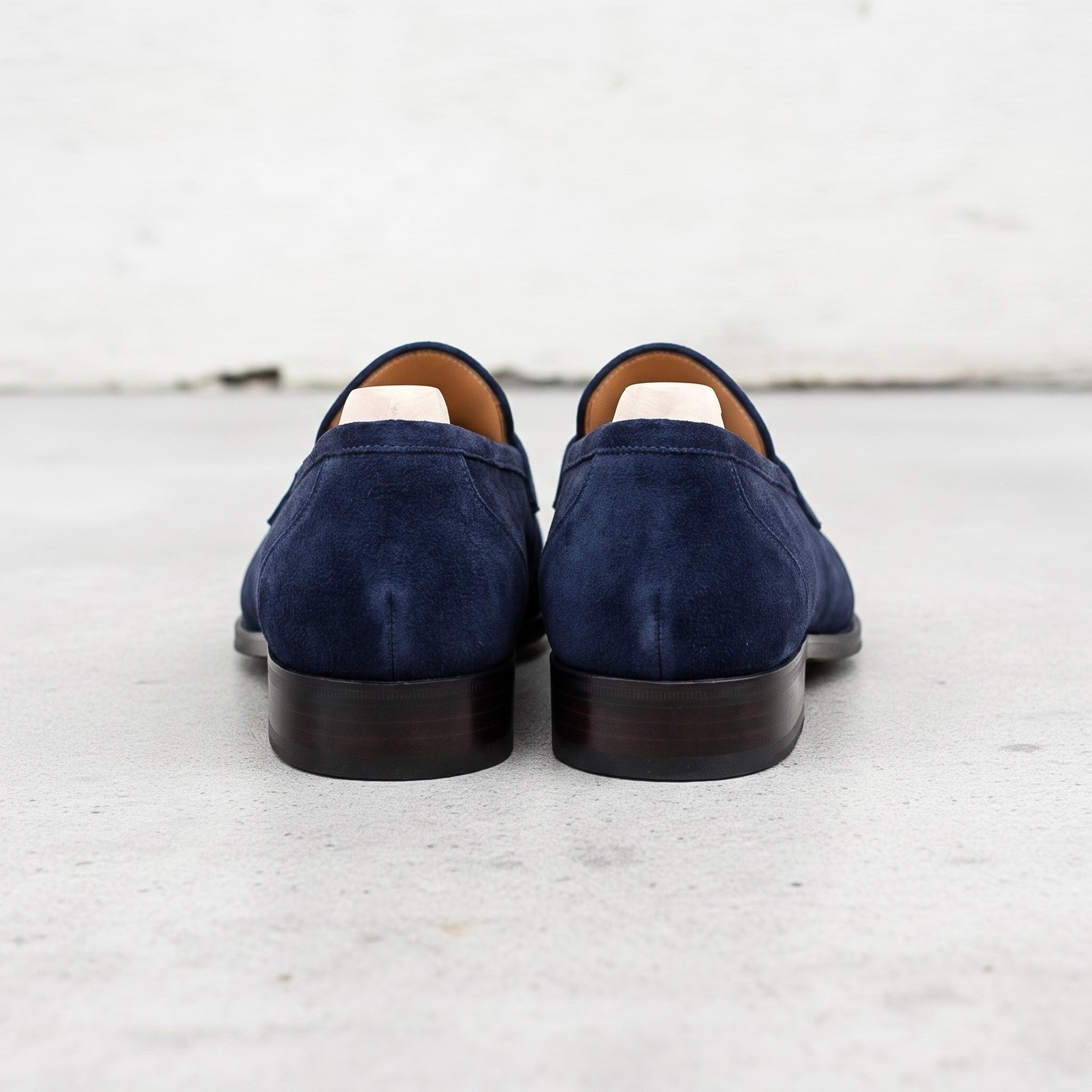 Men's Navy Blue Suede Loafers — Hamley — Hamley