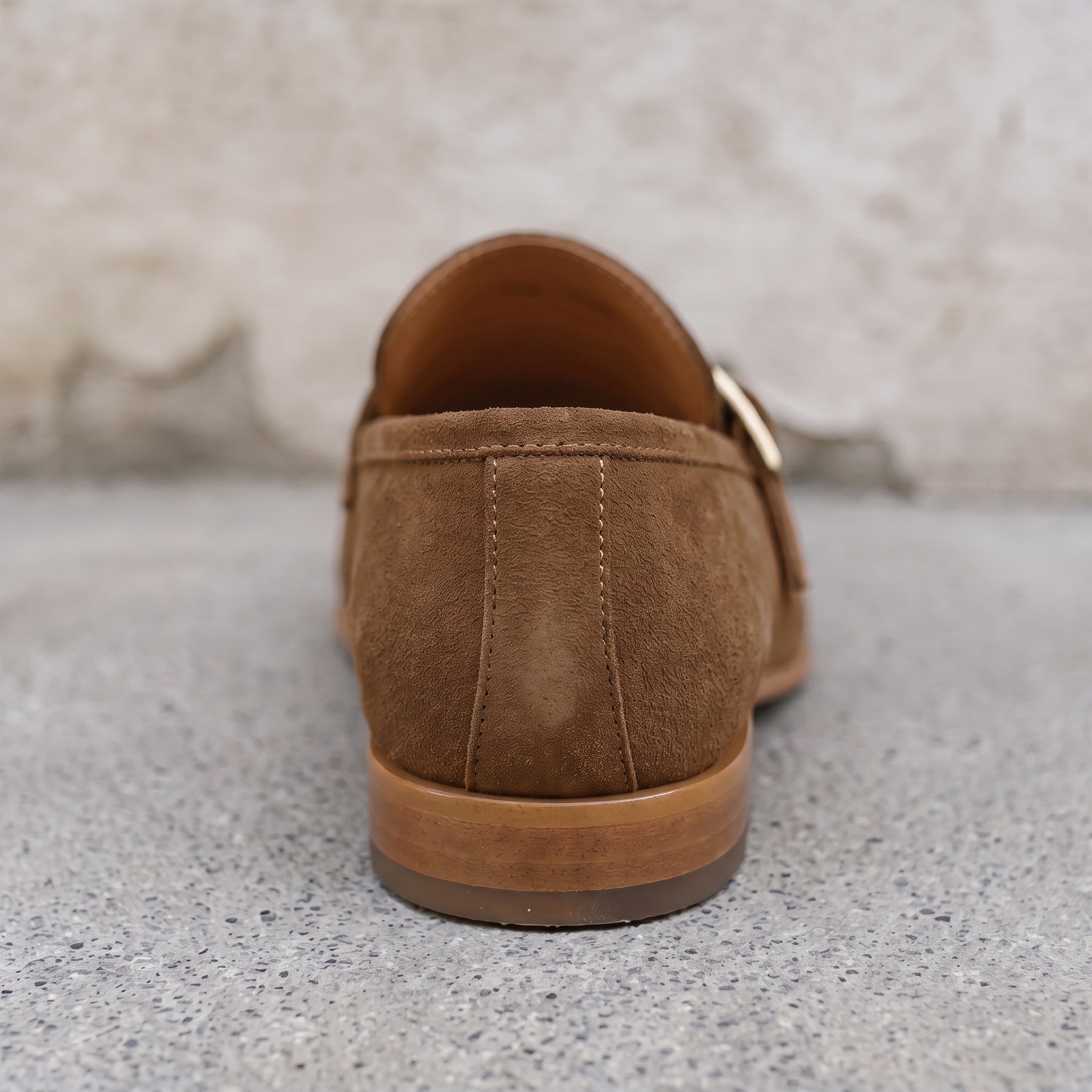 Men's Brown Suede Monk Strap Loafers — Abborfield