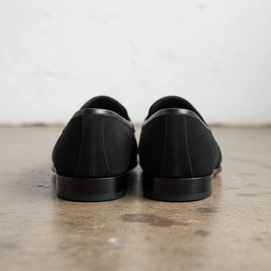 Men's Black Suede Penny Loafers — Risley — Risley