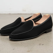 Men's Black Suede Penny Loafers — Risley — Risley