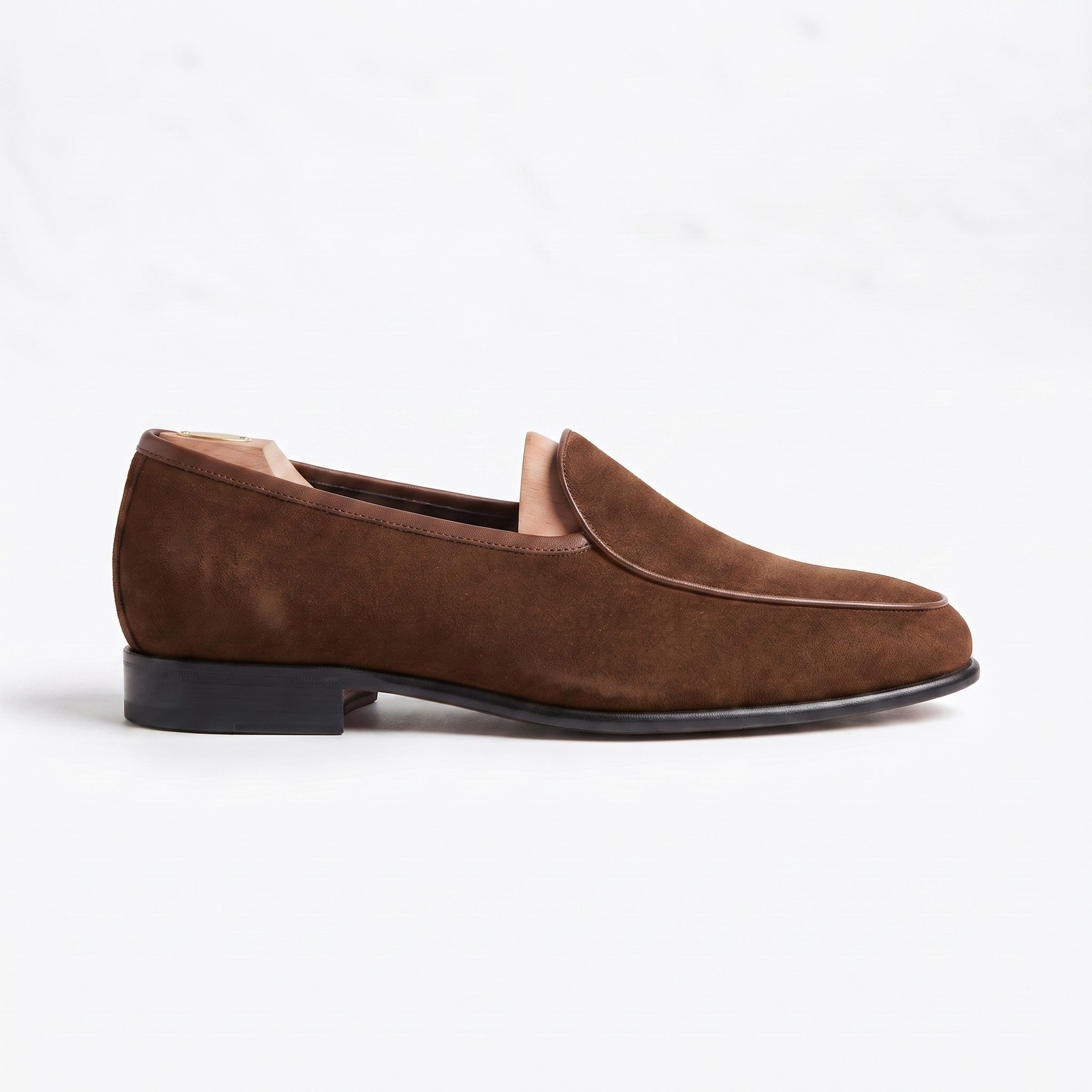 Men's Brown Suede Belgian Loafers — Risley — Risley