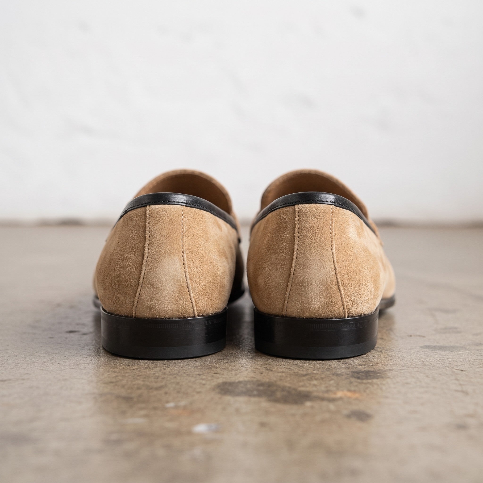 Men's Tan Suede Belgian Loafers — Risley
