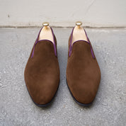 Men's Dark Brown Suede Belgian Loafers — Gosnell — Gosnell