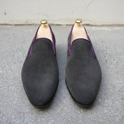 Men's Dark Grey Suede Moccasins — Gosnell — Gosnell