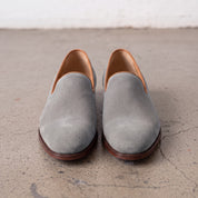 Men's Light Gray Suede Wholecut Loafers — Hanley
