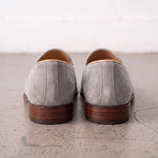 Men's Light Gray Suede Wholecut Loafers — Hanley
