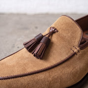 Men's Tan Suede Tassel Loafers — Bilsdale — Bilsdale