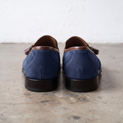 Men's Navy Blue Suede Tassel Loafers — Bilsdale — Bilsdale